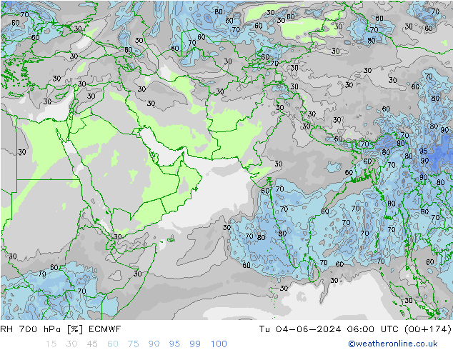 700 hPa Nispi Nem ECMWF Sa 04.06.2024 06 UTC