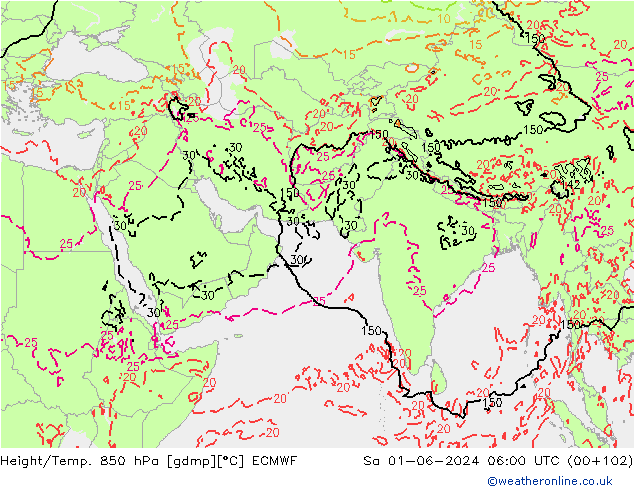 Z500/Regen(+SLP)/Z850 ECMWF za 01.06.2024 06 UTC