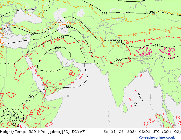 Z500/Regen(+SLP)/Z850 ECMWF za 01.06.2024 06 UTC