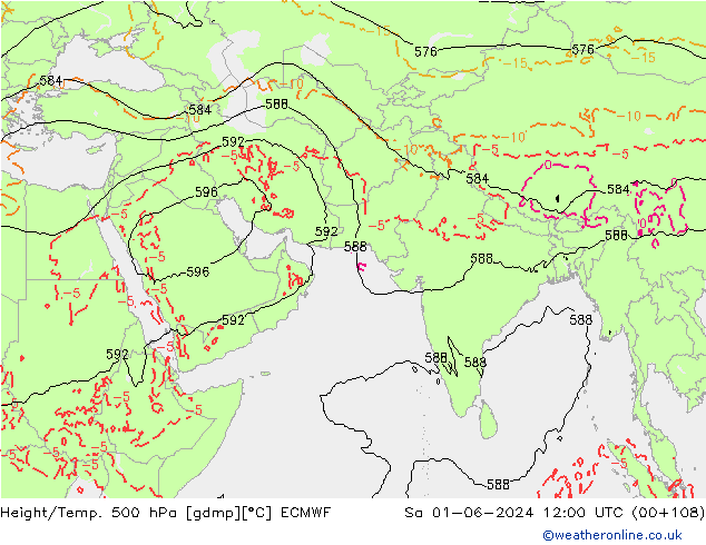 Z500/Regen(+SLP)/Z850 ECMWF za 01.06.2024 12 UTC