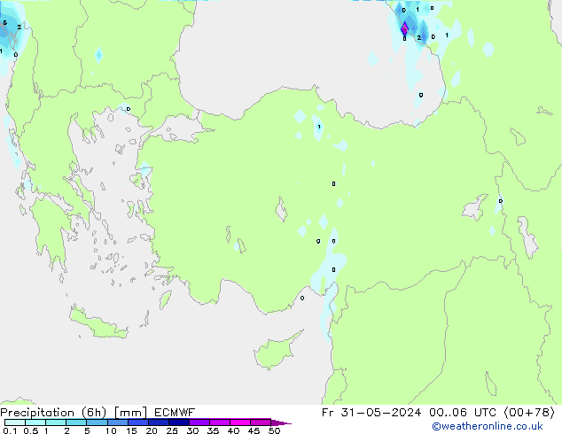 Z500/Rain (+SLP)/Z850 ECMWF Pá 31.05.2024 06 UTC