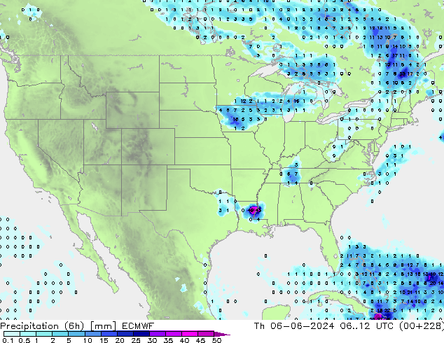 Z500/Rain (+SLP)/Z850 ECMWF Th 06.06.2024 12 UTC