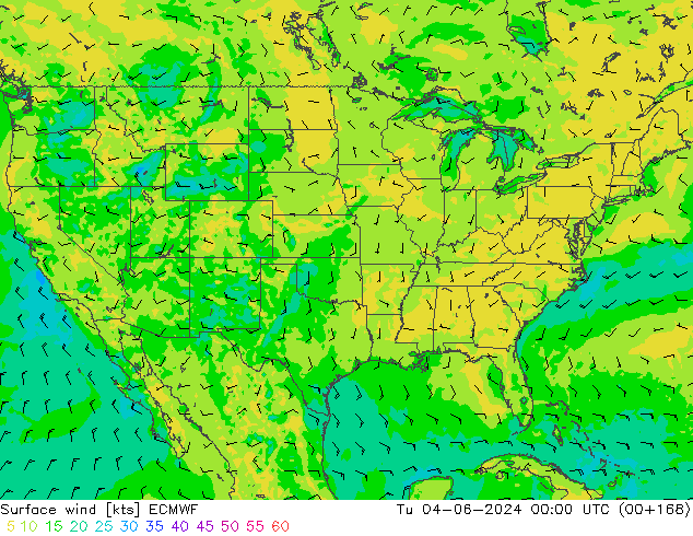 Rüzgar 10 m ECMWF Sa 04.06.2024 00 UTC