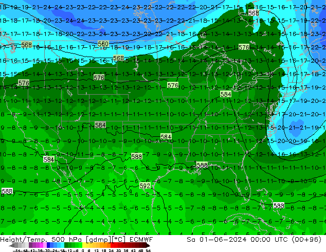 Z500/Rain (+SLP)/Z850 ECMWF  01.06.2024 00 UTC