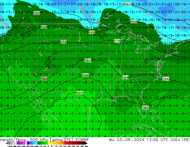 Z500/Regen(+SLP)/Z850 ECMWF ma 03.06.2024 12 UTC