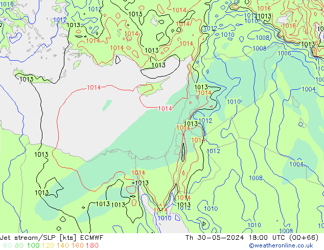 Polarjet/Bodendruck ECMWF Do 30.05.2024 18 UTC