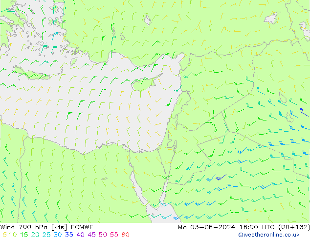 Wind 700 hPa ECMWF ma 03.06.2024 18 UTC