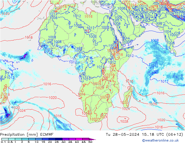 Yağış ECMWF Sa 28.05.2024 18 UTC