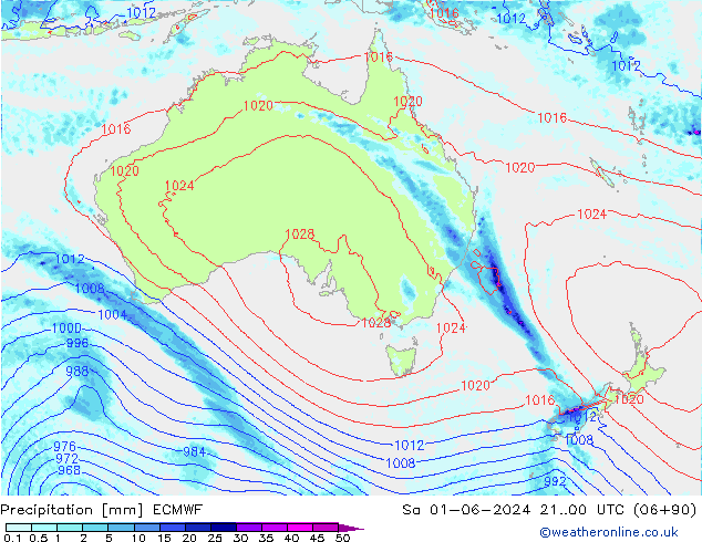 осадки ECMWF сб 01.06.2024 00 UTC