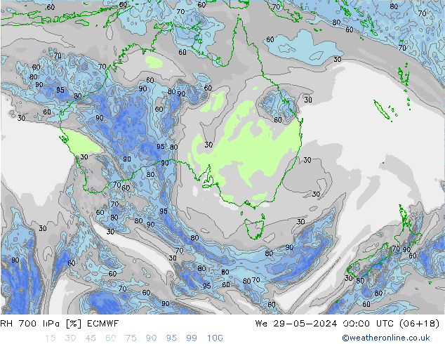 RV 700 hPa ECMWF wo 29.05.2024 00 UTC