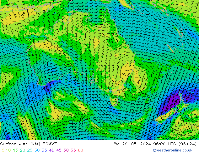  10 m ECMWF  29.05.2024 06 UTC