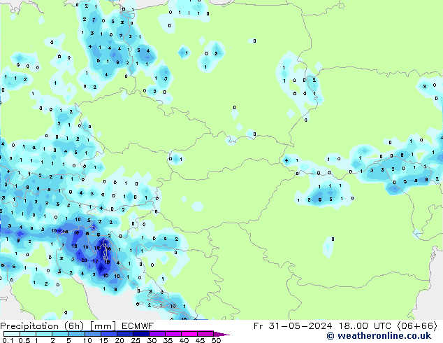 Z500/Rain (+SLP)/Z850 ECMWF  31.05.2024 00 UTC