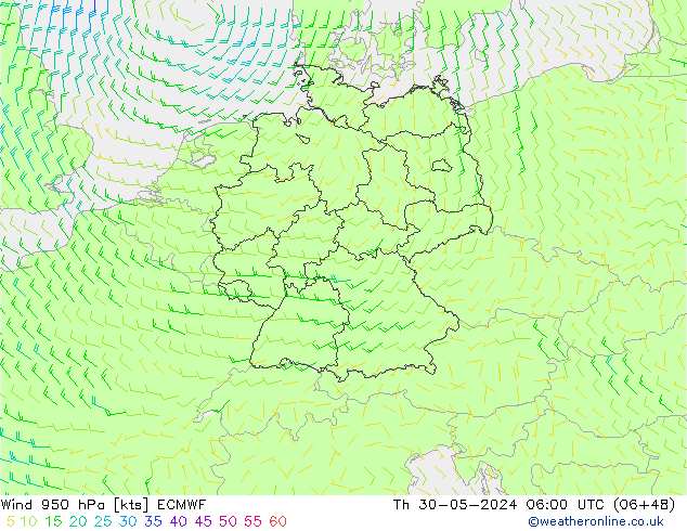  950 hPa ECMWF  30.05.2024 06 UTC