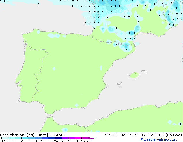 Z500/Rain (+SLP)/Z850 ECMWF Mi 29.05.2024 18 UTC