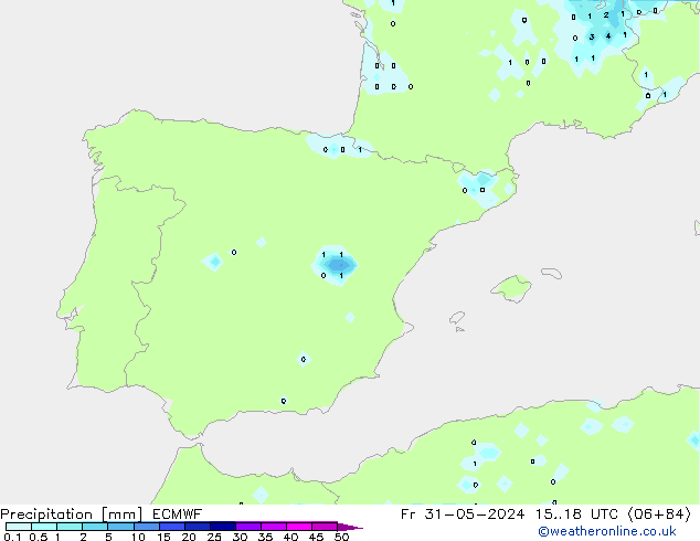 Precipitazione ECMWF ven 31.05.2024 18 UTC