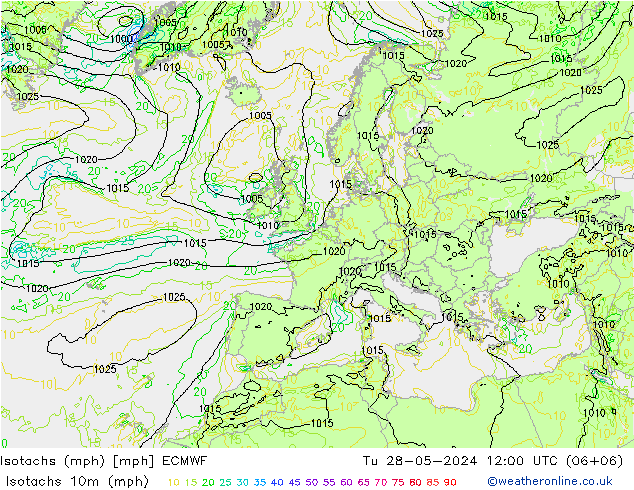 Isotachs (mph) ECMWF Ter 28.05.2024 12 UTC