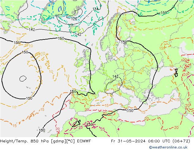 Z500/Rain (+SLP)/Z850 ECMWF Sex 31.05.2024 06 UTC