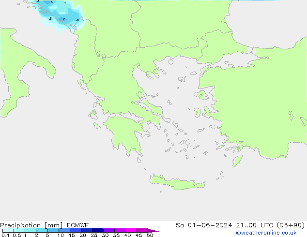 Precipitación ECMWF sáb 01.06.2024 00 UTC