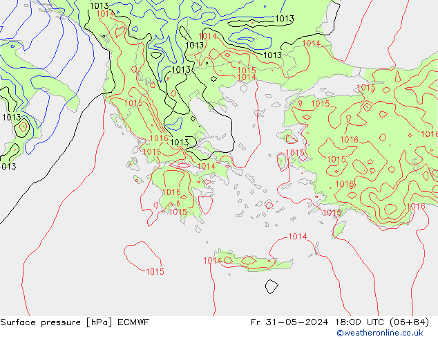 ciśnienie ECMWF pt. 31.05.2024 18 UTC