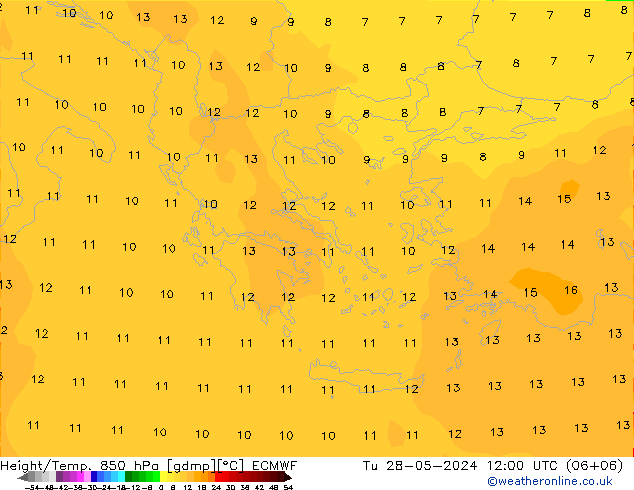 Z500/Regen(+SLP)/Z850 ECMWF di 28.05.2024 12 UTC