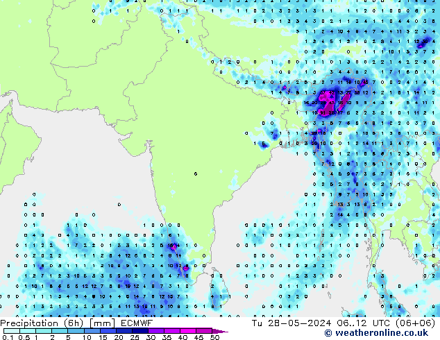 Z500/Rain (+SLP)/Z850 ECMWF Ter 28.05.2024 12 UTC