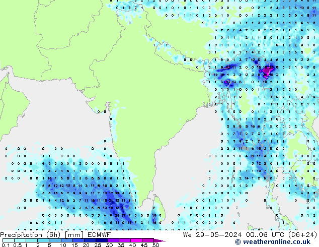 Z500/Rain (+SLP)/Z850 ECMWF We 29.05.2024 06 UTC