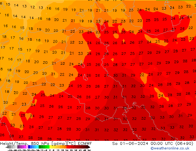 Z500/Rain (+SLP)/Z850 ECMWF Sa 01.06.2024 00 UTC