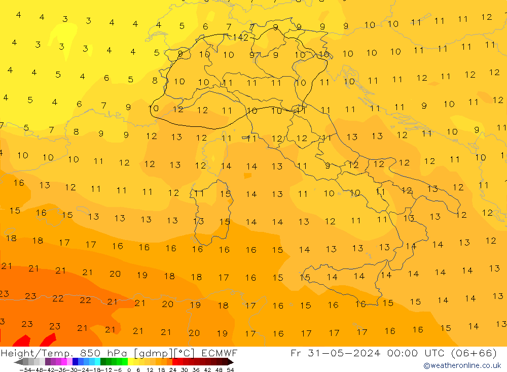 Z500/Rain (+SLP)/Z850 ECMWF Fr 31.05.2024 00 UTC