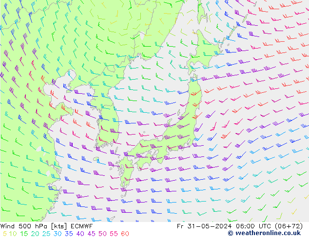 Wind 500 hPa ECMWF vr 31.05.2024 06 UTC