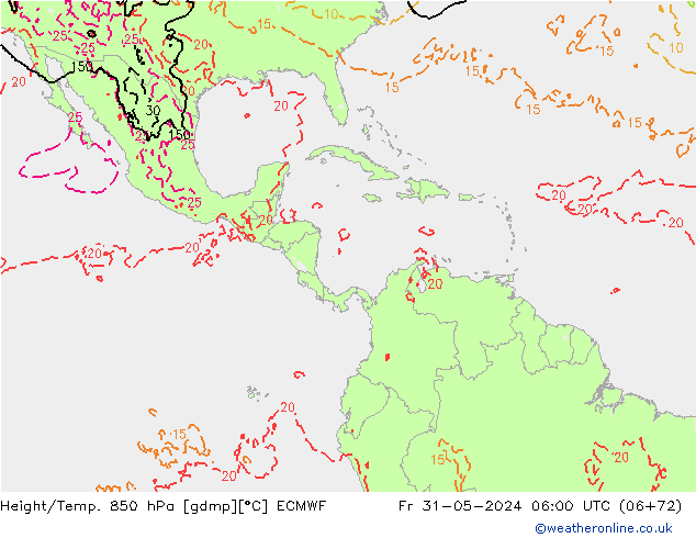 Z500/Rain (+SLP)/Z850 ECMWF Fr 31.05.2024 06 UTC