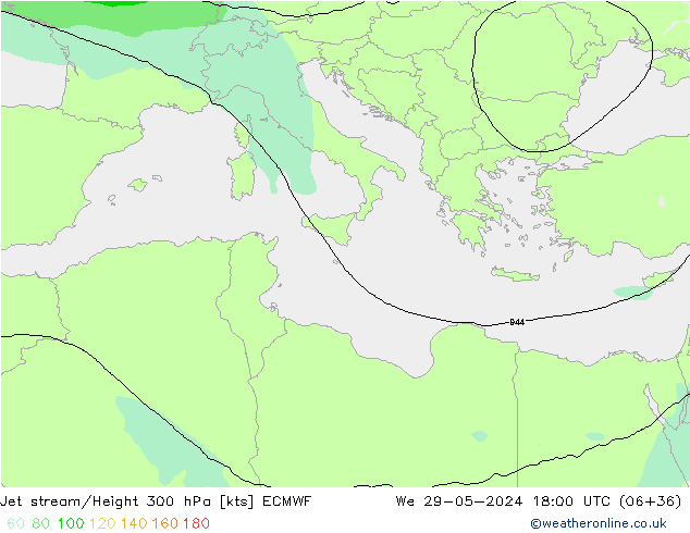 Jet Akımları ECMWF Çar 29.05.2024 18 UTC