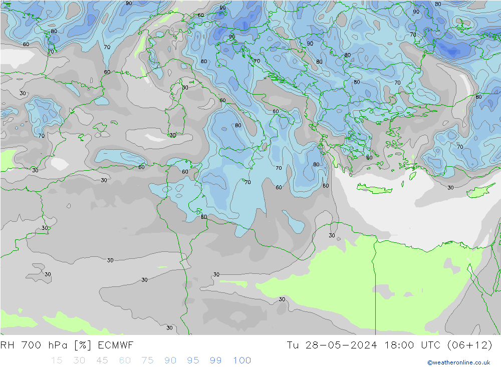 RV 700 hPa ECMWF di 28.05.2024 18 UTC