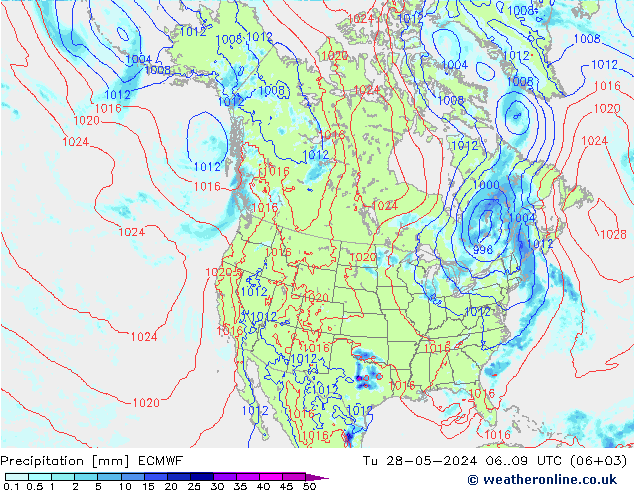 Niederschlag ECMWF Di 28.05.2024 09 UTC