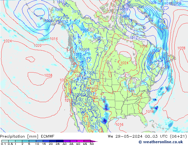 Niederschlag ECMWF Mi 29.05.2024 03 UTC