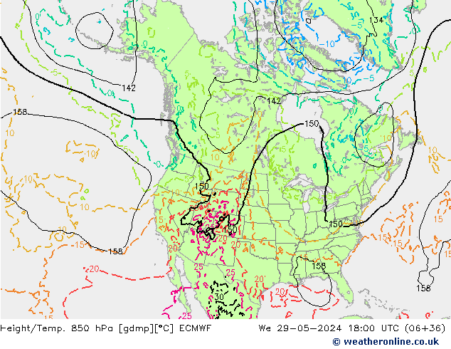 Z500/Regen(+SLP)/Z850 ECMWF wo 29.05.2024 18 UTC