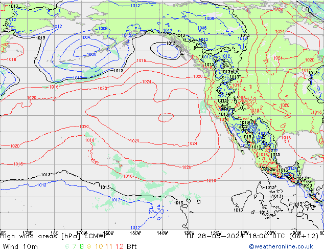 Windvelden ECMWF di 28.05.2024 18 UTC