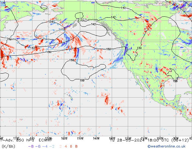 T-Adv. 850 hPa ECMWF  28.05.2024 18 UTC