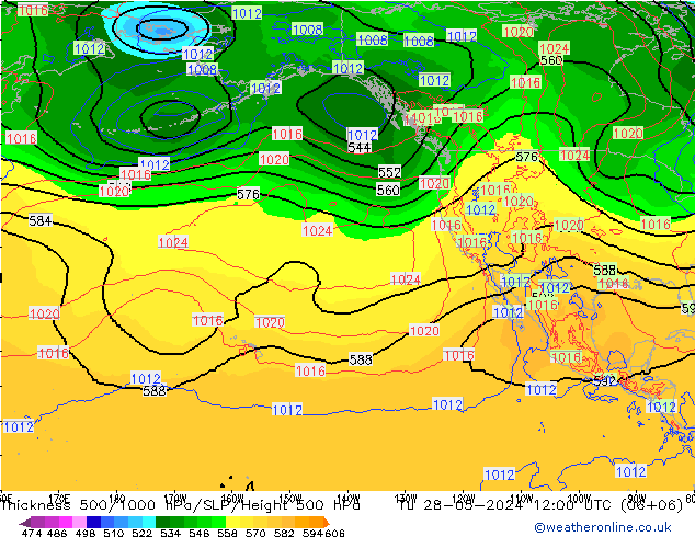 Thck 500-1000hPa ECMWF Út 28.05.2024 12 UTC