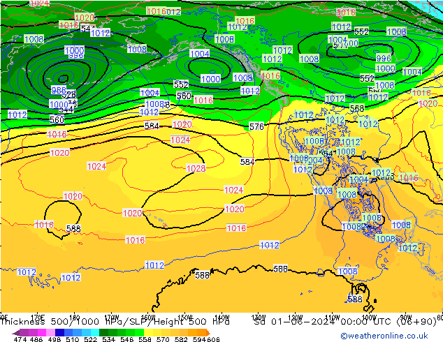 Thck 500-1000hPa ECMWF Sa 01.06.2024 00 UTC