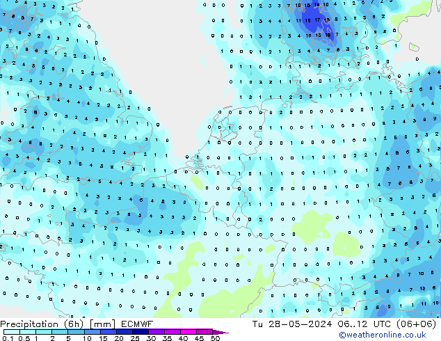 Z500/Rain (+SLP)/Z850 ECMWF mar 28.05.2024 12 UTC