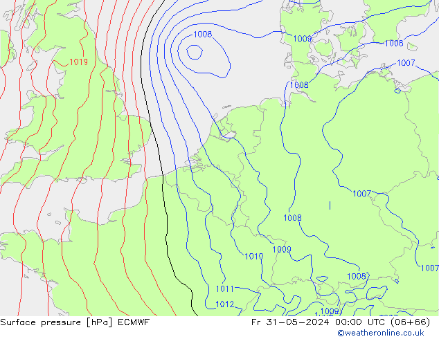 Yer basıncı ECMWF Cu 31.05.2024 00 UTC