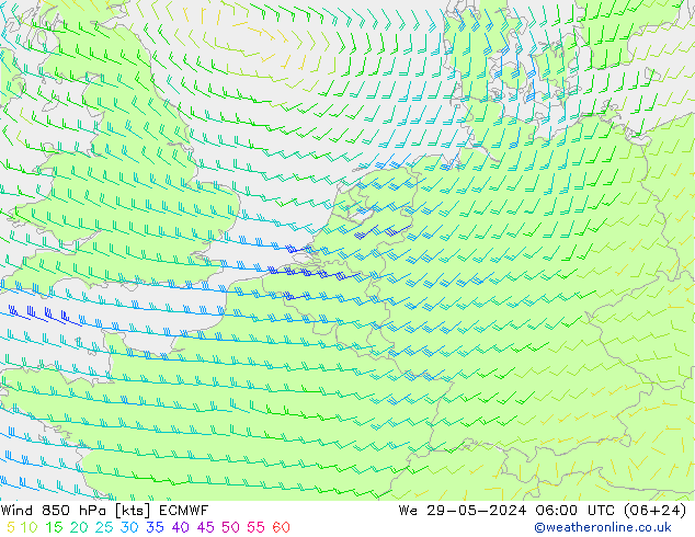  850 hPa ECMWF  29.05.2024 06 UTC