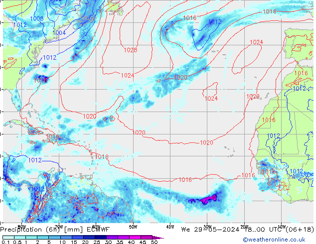 Z500/Rain (+SLP)/Z850 ECMWF We 29.05.2024 00 UTC