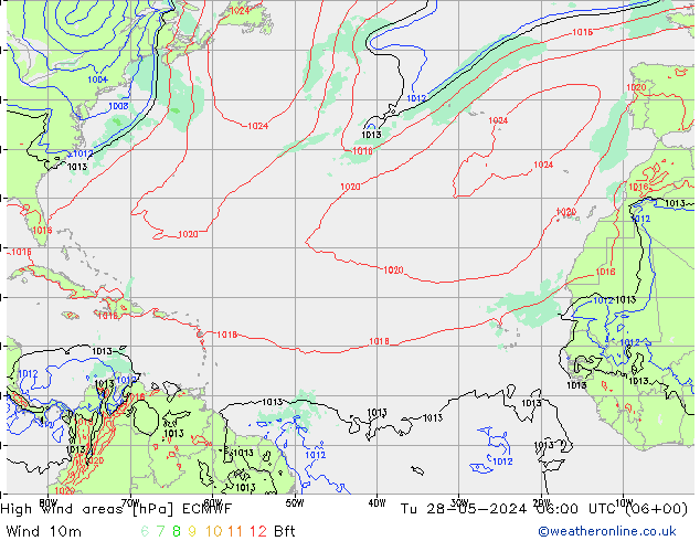 High wind areas ECMWF Tu 28.05.2024 06 UTC