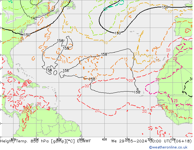 Z500/Rain (+SLP)/Z850 ECMWF We 29.05.2024 00 UTC