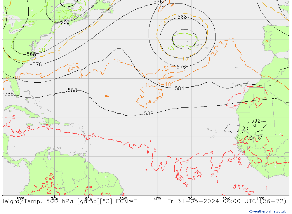 Z500/Rain (+SLP)/Z850 ECMWF Sex 31.05.2024 06 UTC