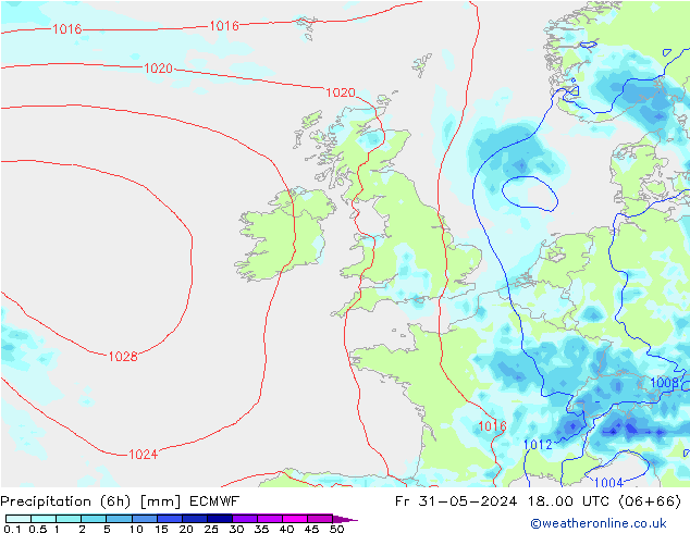 Z500/Rain (+SLP)/Z850 ECMWF ven 31.05.2024 00 UTC