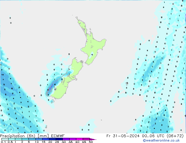 Z500/Regen(+SLP)/Z850 ECMWF vr 31.05.2024 06 UTC