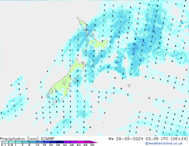 Yağış ECMWF Çar 29.05.2024 06 UTC