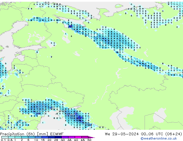 Z500/Rain (+SLP)/Z850 ECMWF  29.05.2024 06 UTC
